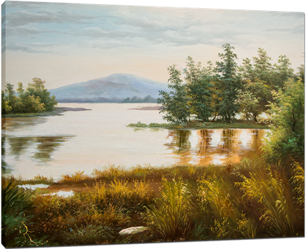 Picture of Landscapes - Mountain and Lake Scene - O058