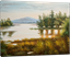 Picture of Landscapes - Mountain and Lake Scene - O058