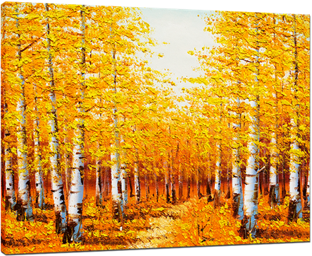 Picture of Landscapes - Golden Trees - O035