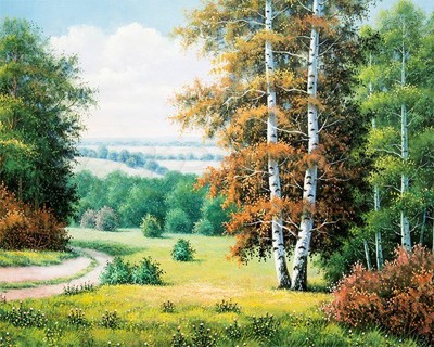 Picture of Landscapes - Country Path Scene - O040