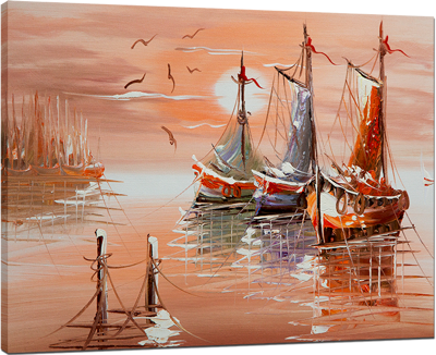 Picture of Seascapes - Fishing Boats - O080