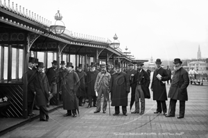 Dignitories on Bournemouth Pier, Bournemouth Beach in Dorset c1900s