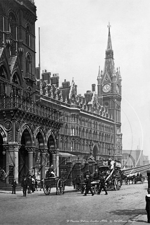 St Pancras Train Station, Euston Road in Central London c1908