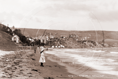 Highcliffe and beach in Dorset c1900s