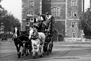 Delivery drivers, Lambeth Palace in South East London c1900s