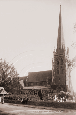 Reading Road and St Paul's Church, Reading Road, Wokingham in Berkshire c1900s