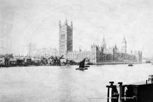 Picture of London - Houses of Parliament & Docks c1860s - N4516