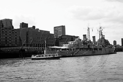 HMS Belfast on The Thames in London c1980s