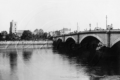 Fulham Church and Putney Bridge in London c1900s