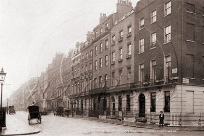 Upper Wimpole Street junction with Devonshire Street in Central London c1900s