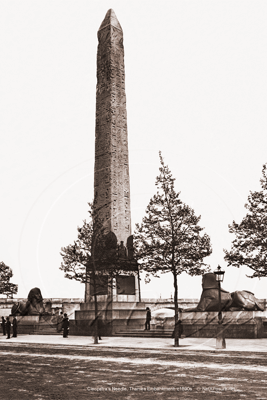 Cleopatra's Needle, Thames Embankment in The City London c1890s