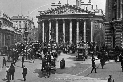 The Royal Exchange and Bank Junction in the City of London c1910s