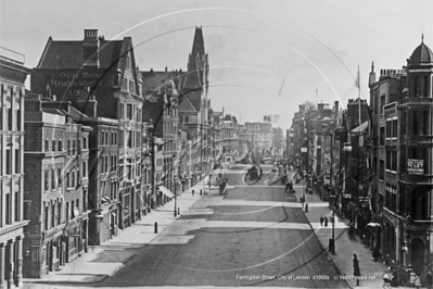 Farringdon Street in the City of London c1890s