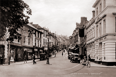 High Street, Bideford in Devon c1940s