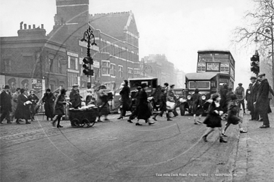 East India dock Road and Chrisp Street in East London c1933s
